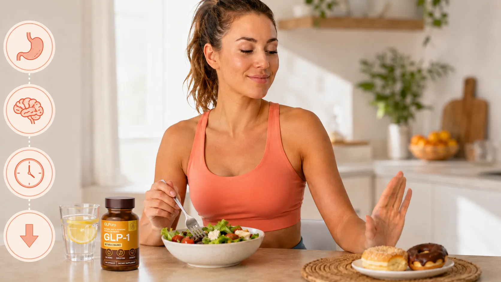 Rutina saludable con GLPura orientada al control de antojos y hábitos diarios