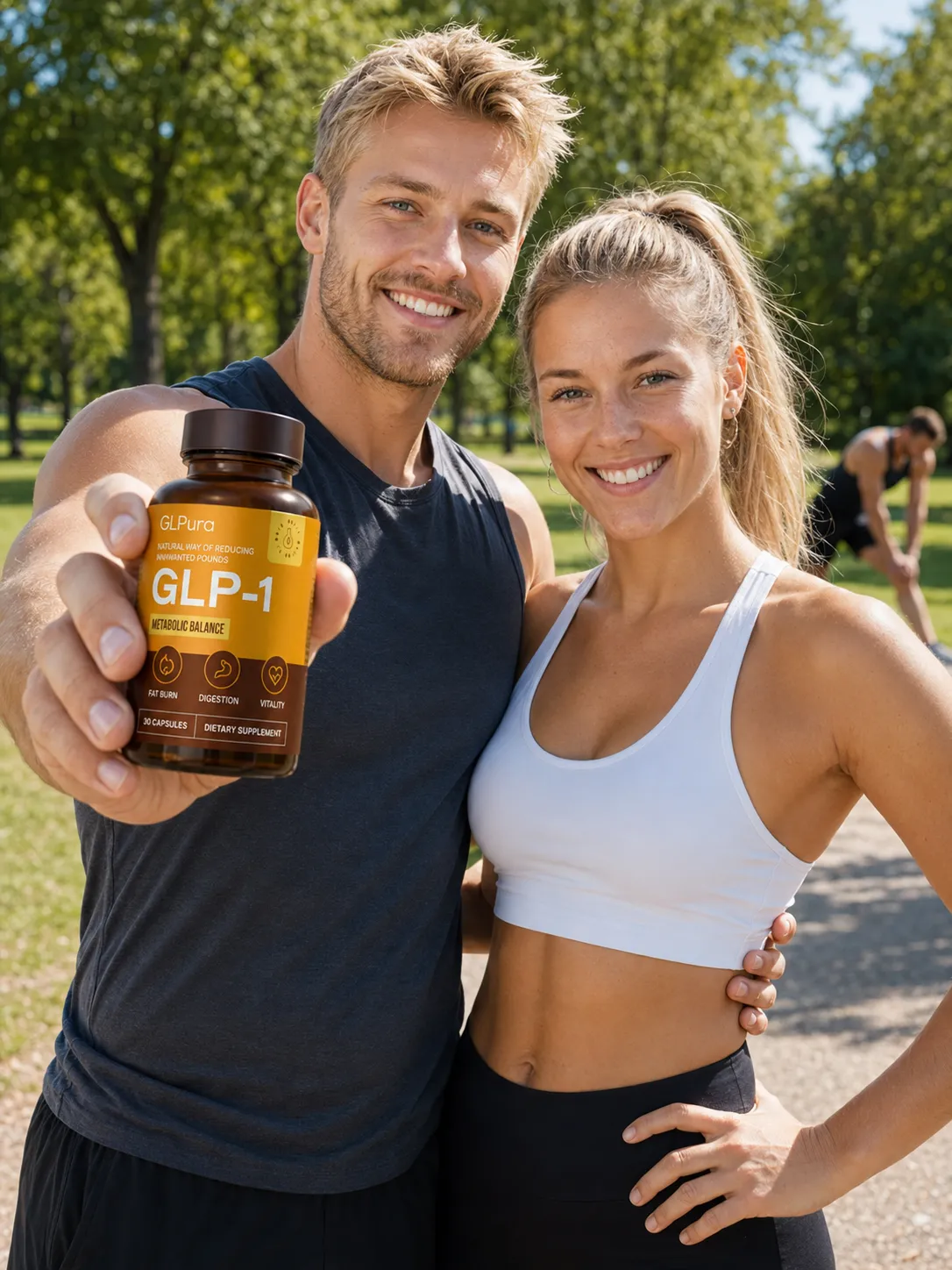 Pareja en España con estilo de vida activo y rutina de bienestar con GLPura